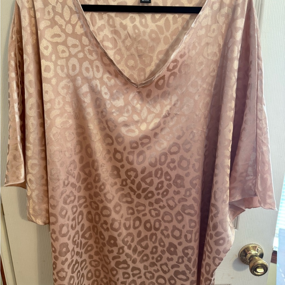 SHEIN Pink Leopard Print Blouse